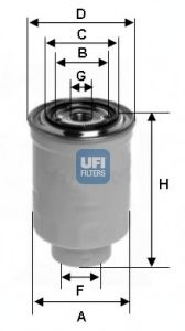 Imagine filtru combustibil UFI 24.442.00