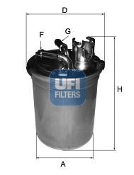 Imagine filtru combustibil UFI 24.451.00
