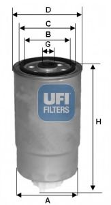 Imagine filtru combustibil UFI 24.528.01