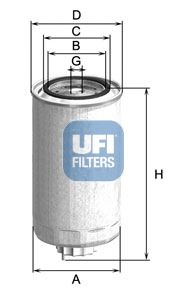 Imagine filtru combustibil UFI 24.999.00