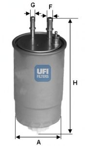 Imagine filtru combustibil UFI 24.ONE.01