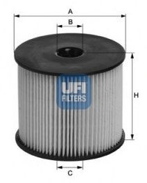Imagine filtru combustibil UFI 26.003.00