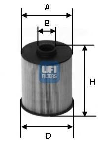 Imagine filtru combustibil UFI 26.006.00