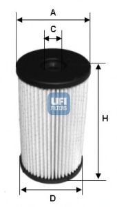 Imagine filtru combustibil UFI 26.007.00