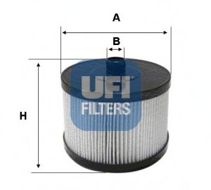 Imagine filtru combustibil UFI 26.022.00