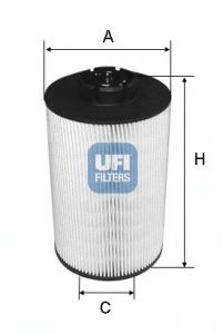 Imagine filtru combustibil UFI 26.039.00