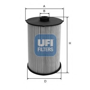Imagine filtru combustibil UFI 26.043.00