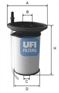 Imagine filtru combustibil UFI 26.052.00
