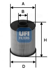 Imagine filtru combustibil UFI 26.077.00