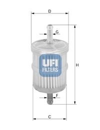 Imagine filtru combustibil UFI 31.001.00