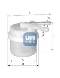 Imagine filtru combustibil UFI 31.006.00