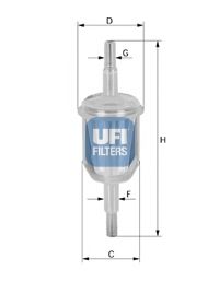 Imagine filtru combustibil UFI 31.009.00