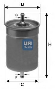 Imagine filtru combustibil UFI 31.500.00