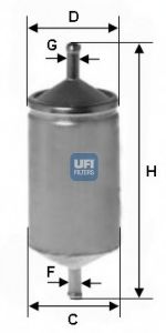 Imagine filtru combustibil UFI 31.501.00