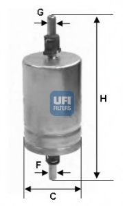 Imagine filtru combustibil UFI 31.510.00