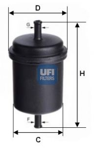 Imagine filtru combustibil UFI 31.512.00