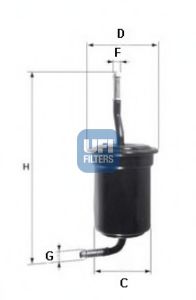 Imagine filtru combustibil UFI 31.517.00