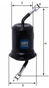 Imagine filtru combustibil UFI 31.520.00