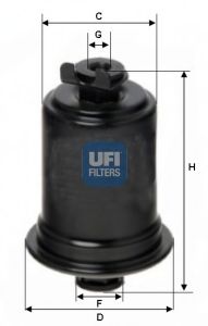 Imagine filtru combustibil UFI 31.523.00