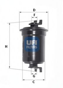 Imagine filtru combustibil UFI 31.525.00