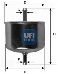 Imagine filtru combustibil UFI 31.528.00