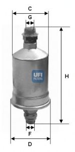 Imagine filtru combustibil UFI 31.532.00