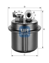 Imagine filtru combustibil UFI 31.538.00