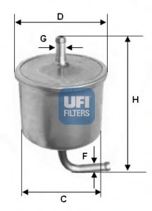 Imagine filtru combustibil UFI 31.540.00