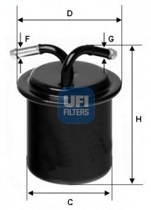 Imagine filtru combustibil UFI 31.541.00