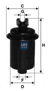 Imagine filtru combustibil UFI 31.553.00
