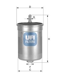 Imagine filtru combustibil UFI 31.570.00