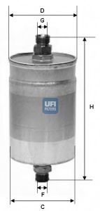 Imagine filtru combustibil UFI 31.572.00