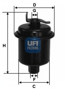 Imagine filtru combustibil UFI 31.621.00