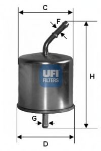 Imagine filtru combustibil UFI 31.625.00