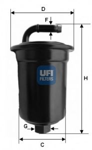 Imagine filtru combustibil UFI 31.694.00