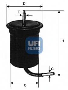 Imagine filtru combustibil UFI 31.696.00