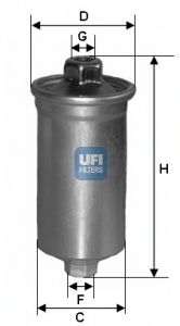 Imagine filtru combustibil UFI 31.699.00