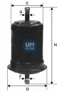 Imagine filtru combustibil UFI 31.727.00