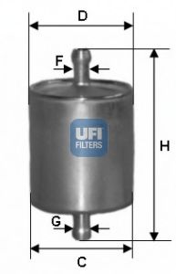 Imagine filtru combustibil UFI 31.760.00