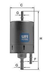 Imagine filtru combustibil UFI 31.831.00