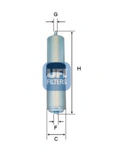 Imagine filtru combustibil UFI 31.857.01