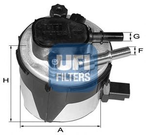Imagine filtru combustibil UFI 55.170.00