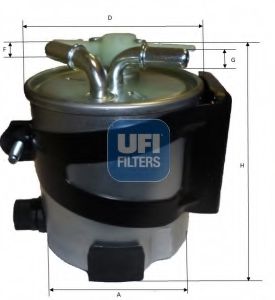 Imagine filtru combustibil UFI 55.418.00