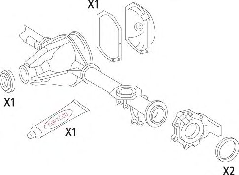Imagine Set garnituri, diferential CORTECO 19535845