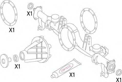 Imagine Set garnituri, diferential CORTECO 19535851