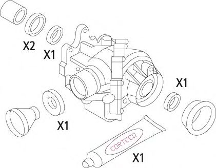 Imagine Set garnituri, diferential CORTECO 19535954