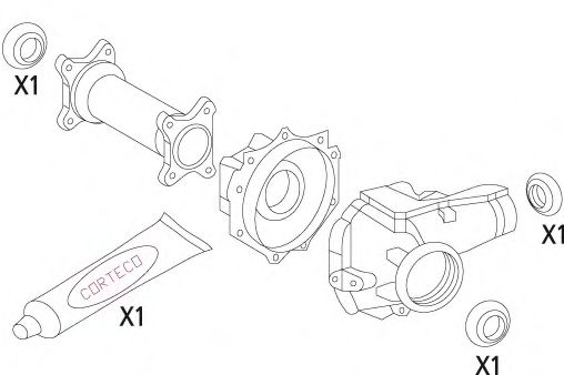 Imagine Set garnituri, diferential CORTECO 19536186