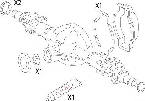 Imagine Set garnituri, diferential CORTECO 19536223