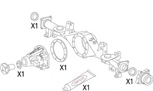 Imagine Set garnituri, diferential CORTECO 19536236