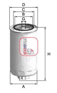 Imagine filtru combustibil SOFIMA S 0999 NR